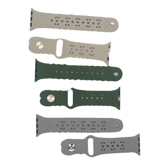 The Perfect Trio: 3 Pack Lace Silicone iWatch Bands Series 87654321SE 38/40/41mm - Picture 3 of 4